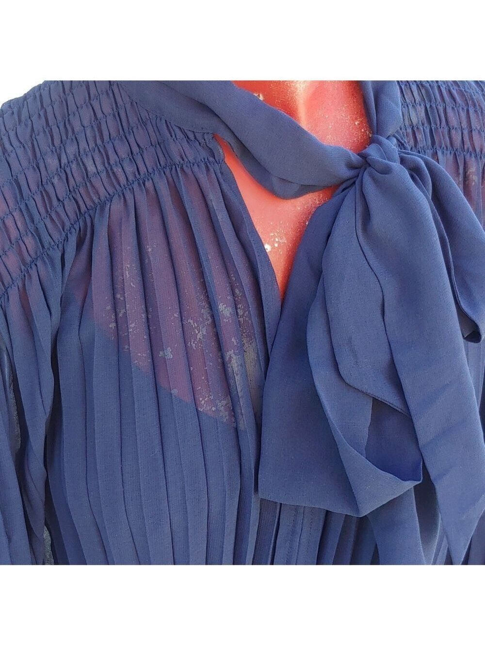 Banana Republic Women's Navy Pleaded Dress -Medium - Picture 3 of 13